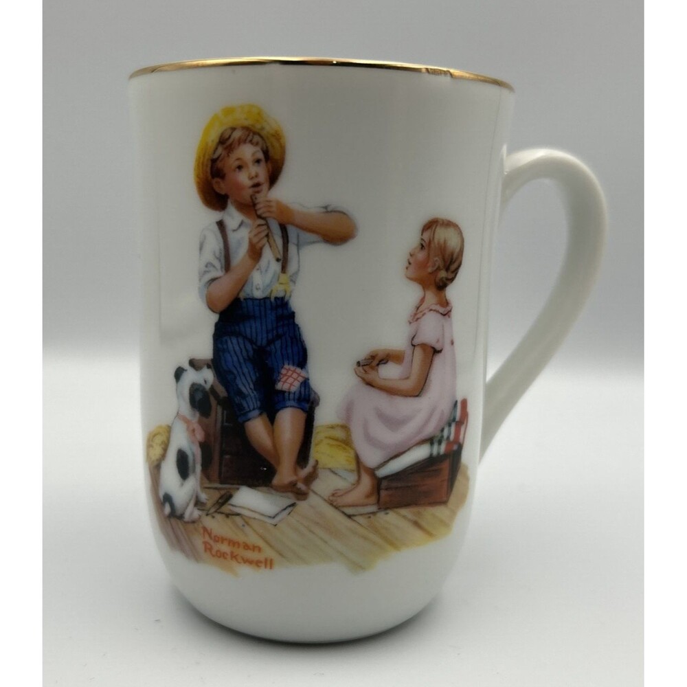 Norman Rockwell Museum Porcelain Coffee Mug/Cup Music Master - Vintage - EUC